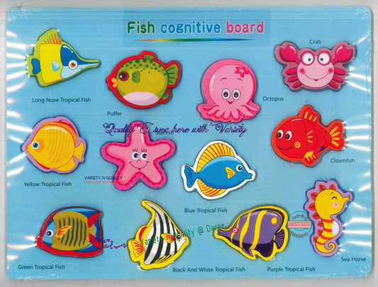 Fish Cognitive Wooden Board