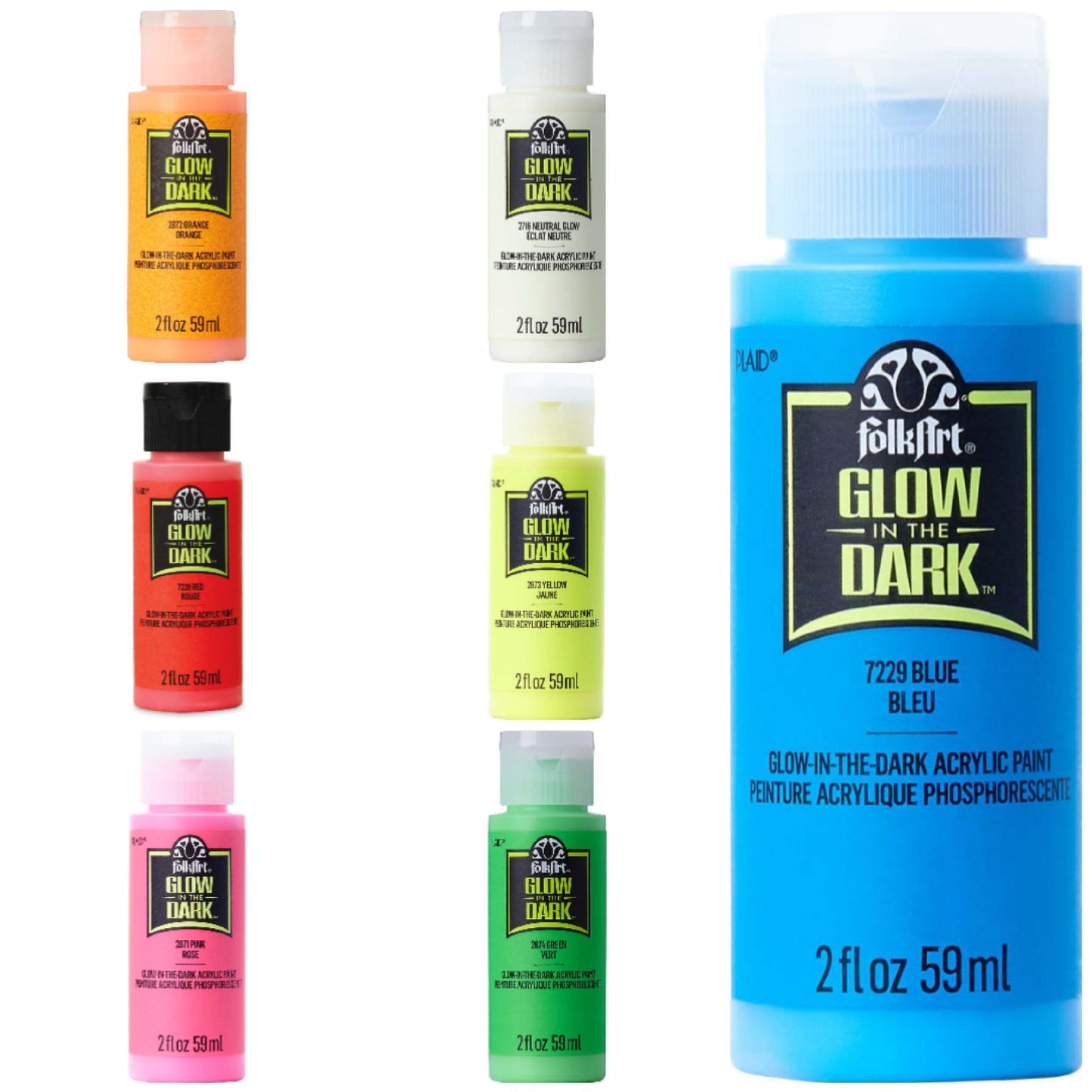 Folk Art Glow In Dark Acrylic Paint 59ml