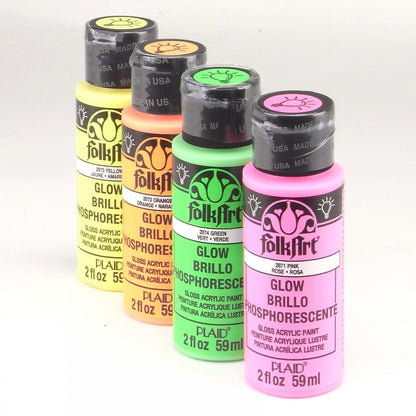 Folk Art Glow In Dark Acrylic Paint 59ml