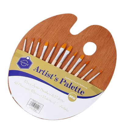 Keep Smiling Artist Palette With 12 Brushes