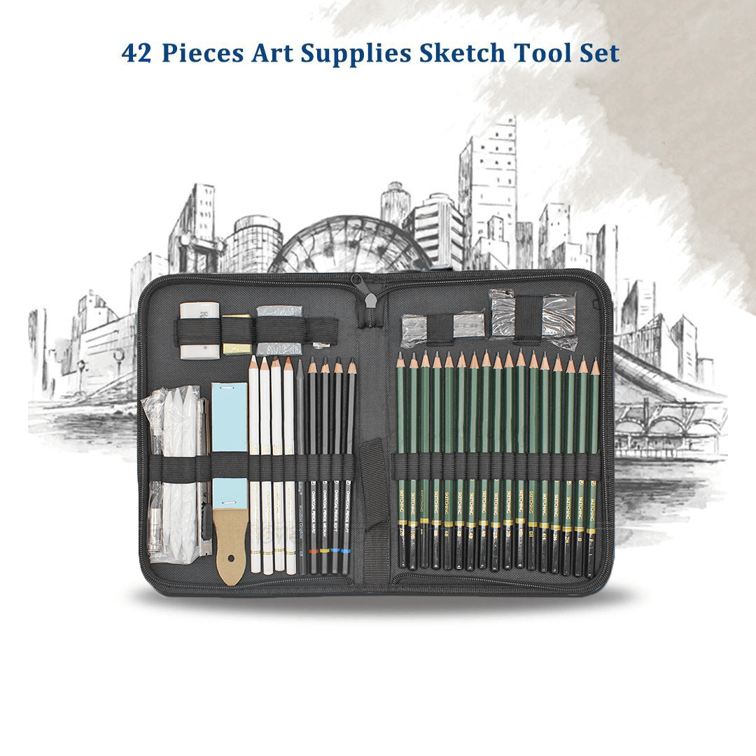 Keep Smiling Sketch Drawing Set Of 42 Pcs