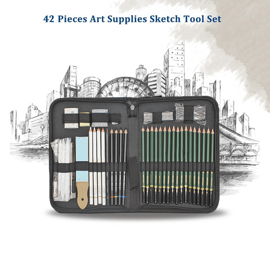 Keep Smiling Sketch Drawing Set Of 42 Pcs