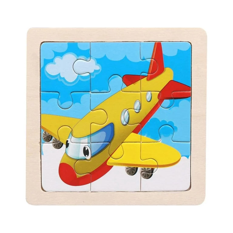 Kids Wooden Educational 15Pcs Jigsaw Picture Puzzle Single Piece