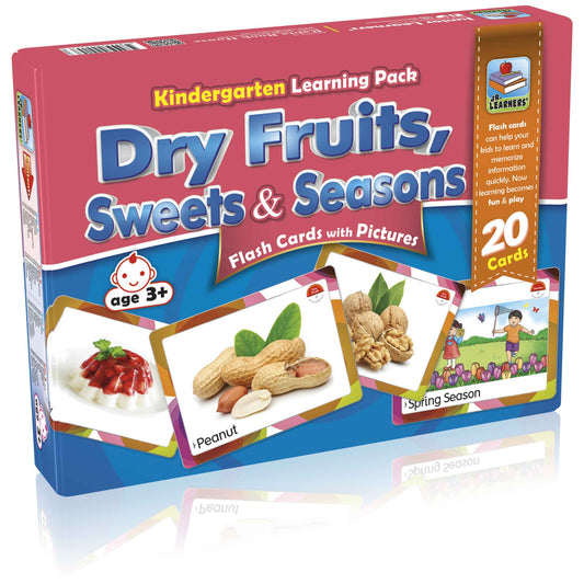 Large Flash Cards Dry Fruits , Sweets & Seasons