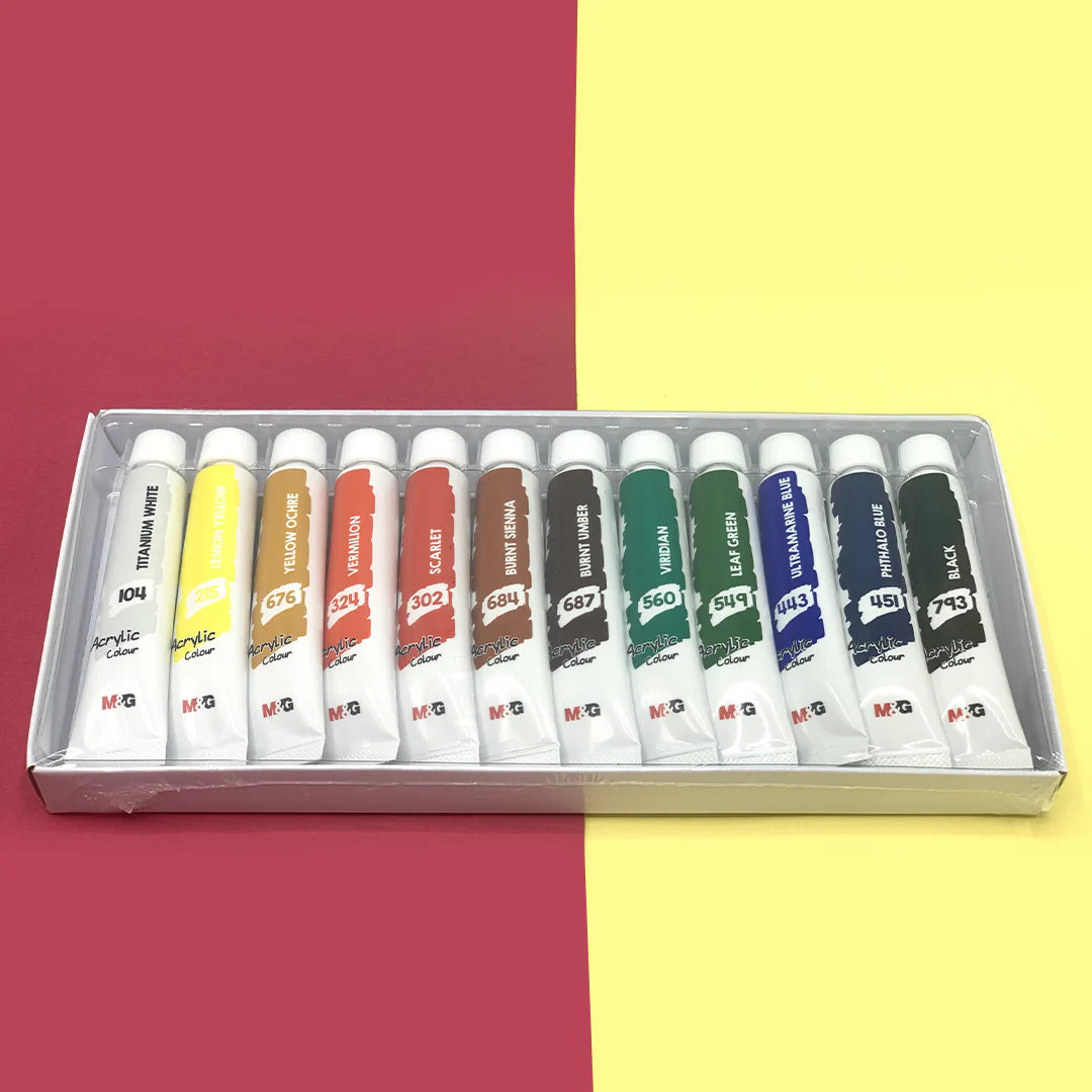 M&G Acrylic Colour Paint Set 12ml