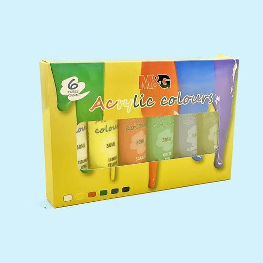 M&G Acrylic Colours 6 Pieces Paints Set 30ML