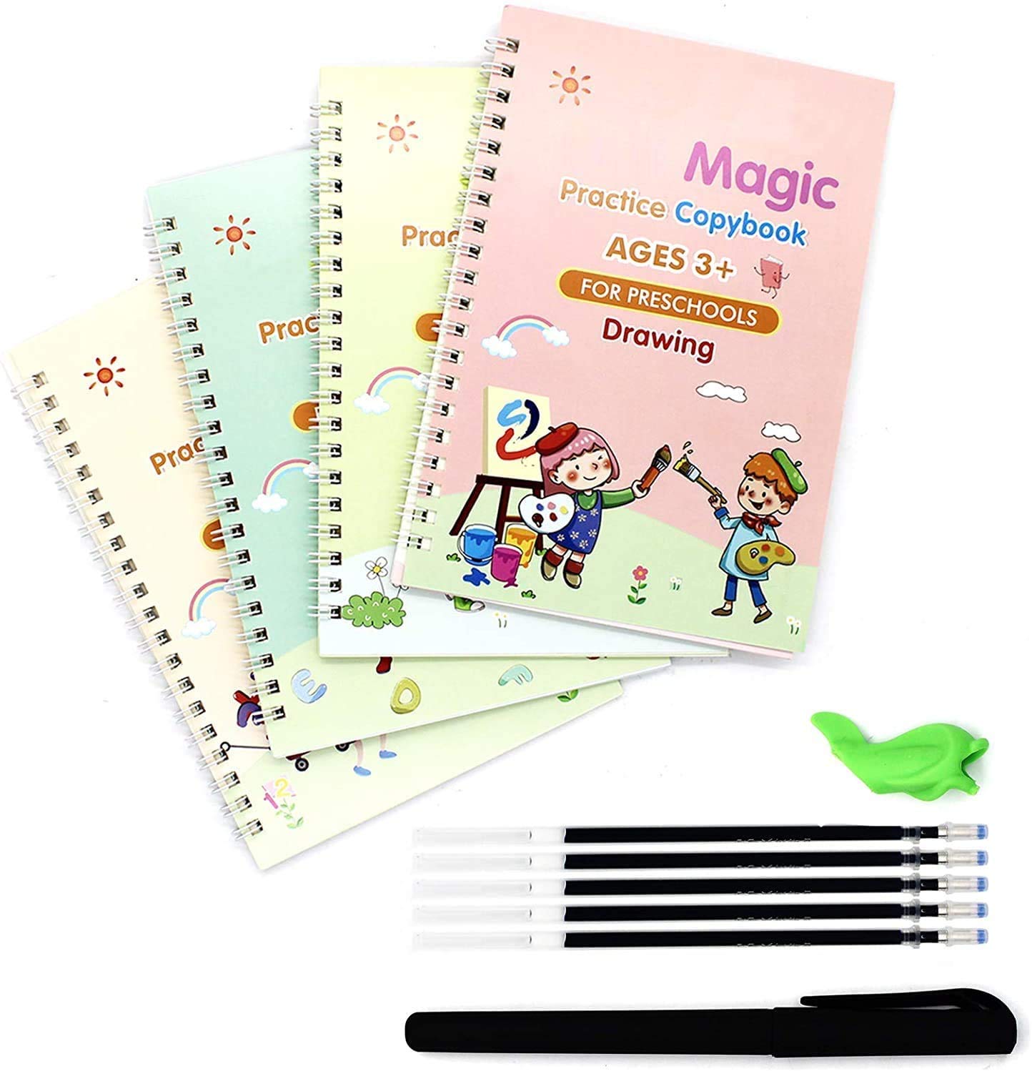 Magic Reusable Practice Copybook for Kids Pack of 4