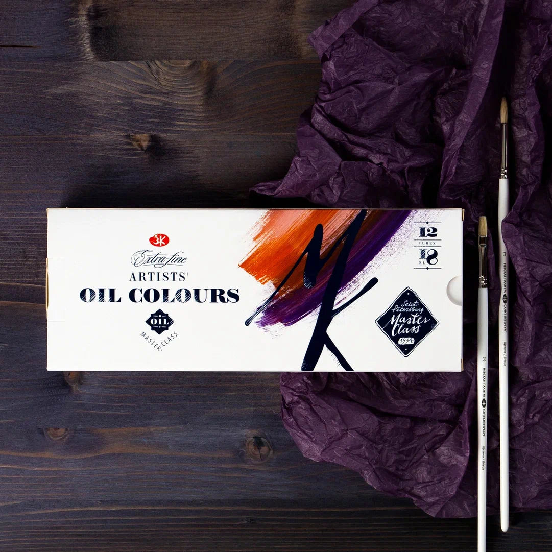 Masterclass Extra Fine Artist Oil Paint Set Of 12x18ml