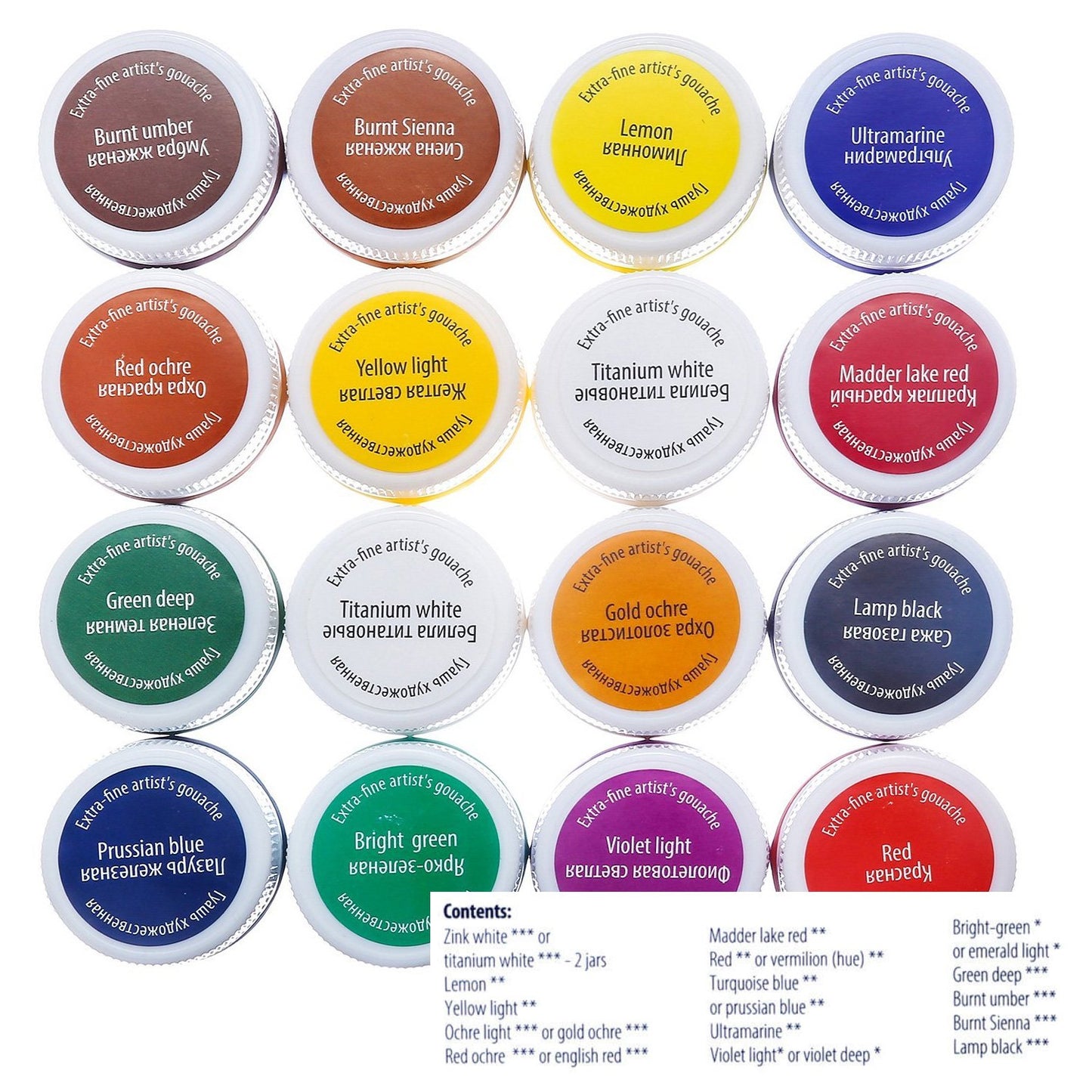 Masterclass Professional Gouache Colors Set Of 16x20ml