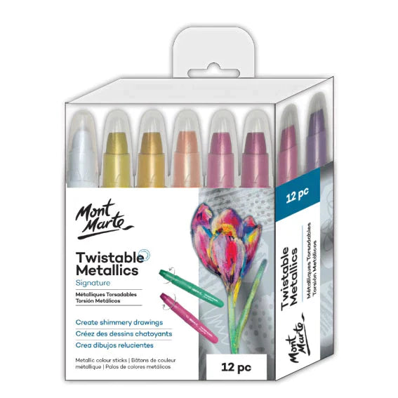 Mont Marte Signature Twistable Metallics 12pc