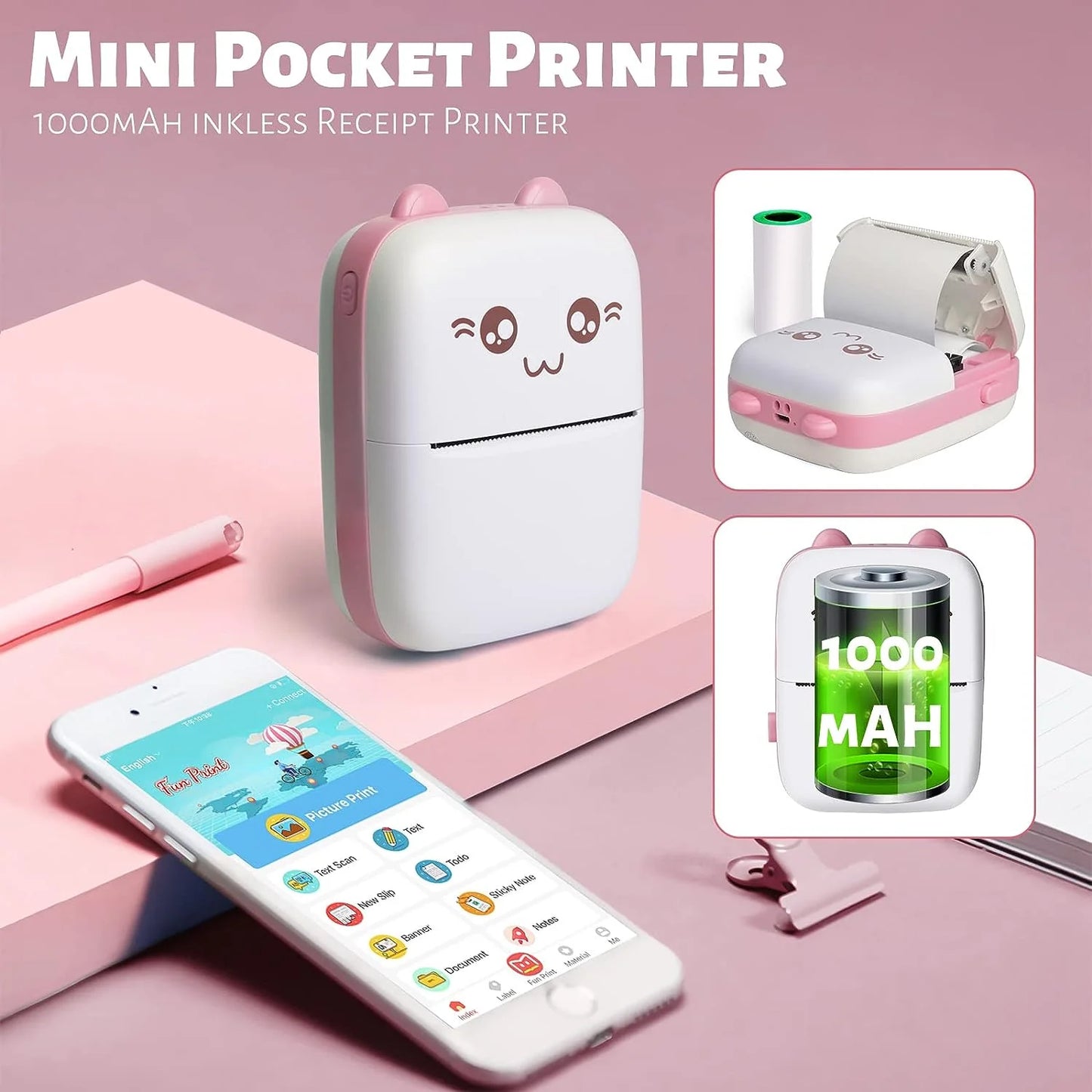 Mini Wireless Portable Pocket Printer