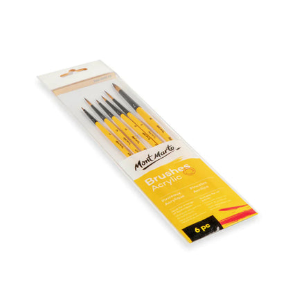 Mont Marte Gallery Series Acrylic Brush Set Of 6