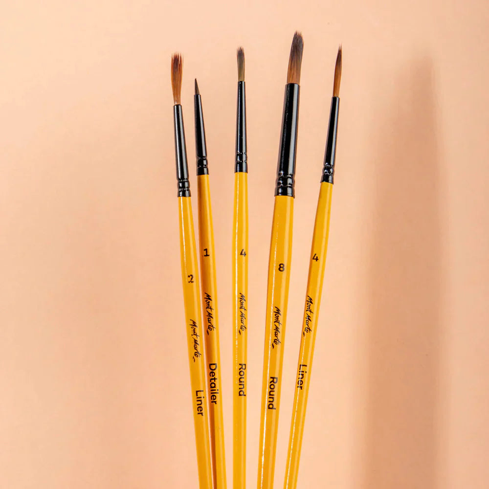 Mont Marte Gallery Series Acrylic Brush Set Of 6