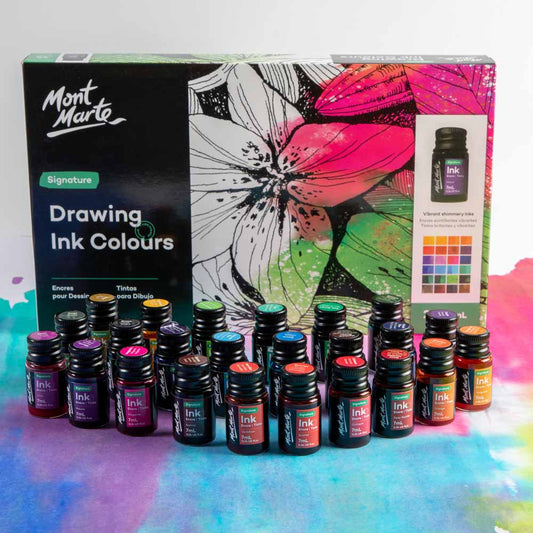 Mont Marte Drawing Ink Colours Signature 24pc x 7ml