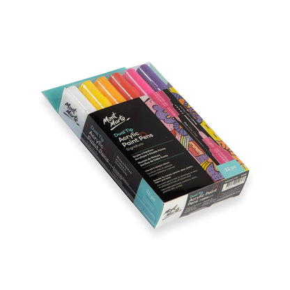 Mont Marte Dual Tip Acrylic Paint Pens Signature Set of 12