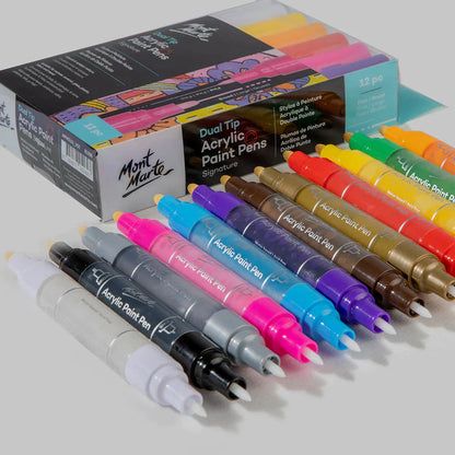 Mont Marte Dual Tip Acrylic Paint Pens Signature Set of 12