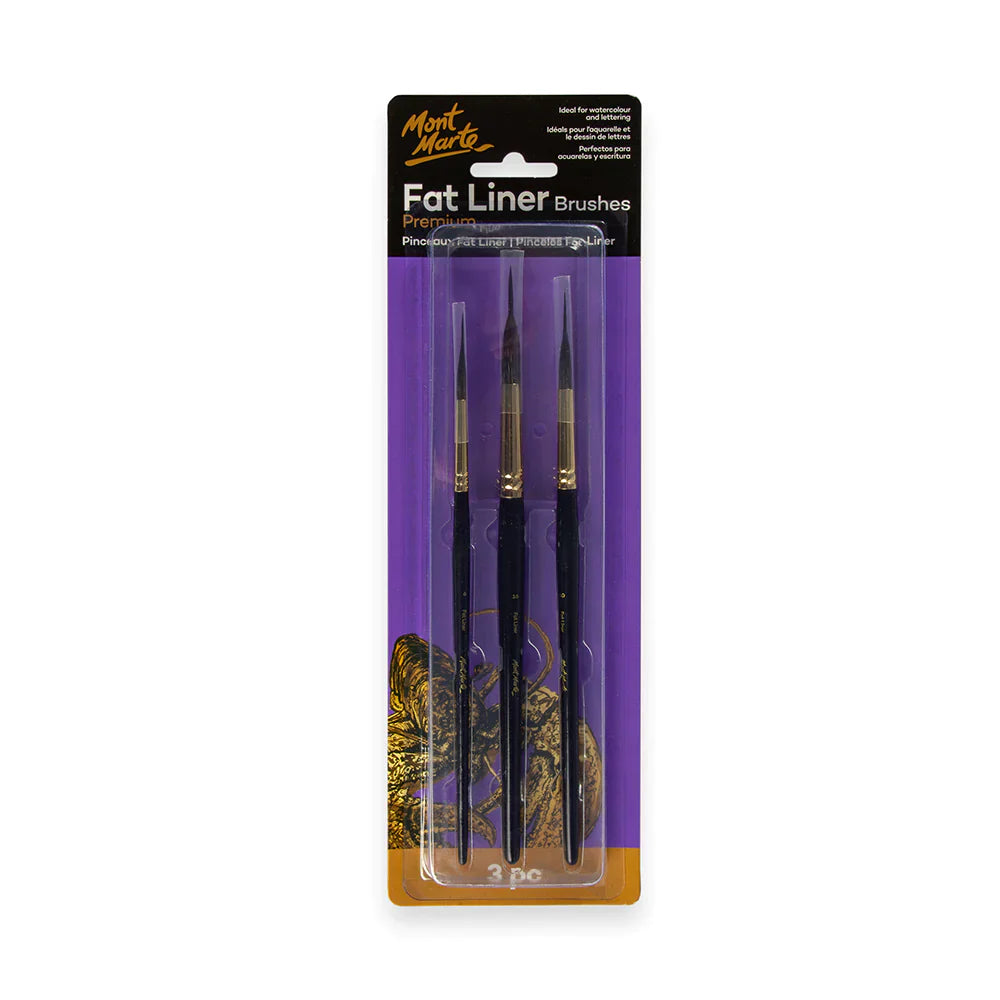 Mont Marte Fat Liner Brush Squirrel Set Of 3