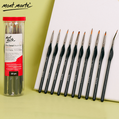 Mont Marte Signature Fine Detail Brush Set of 10Pcs