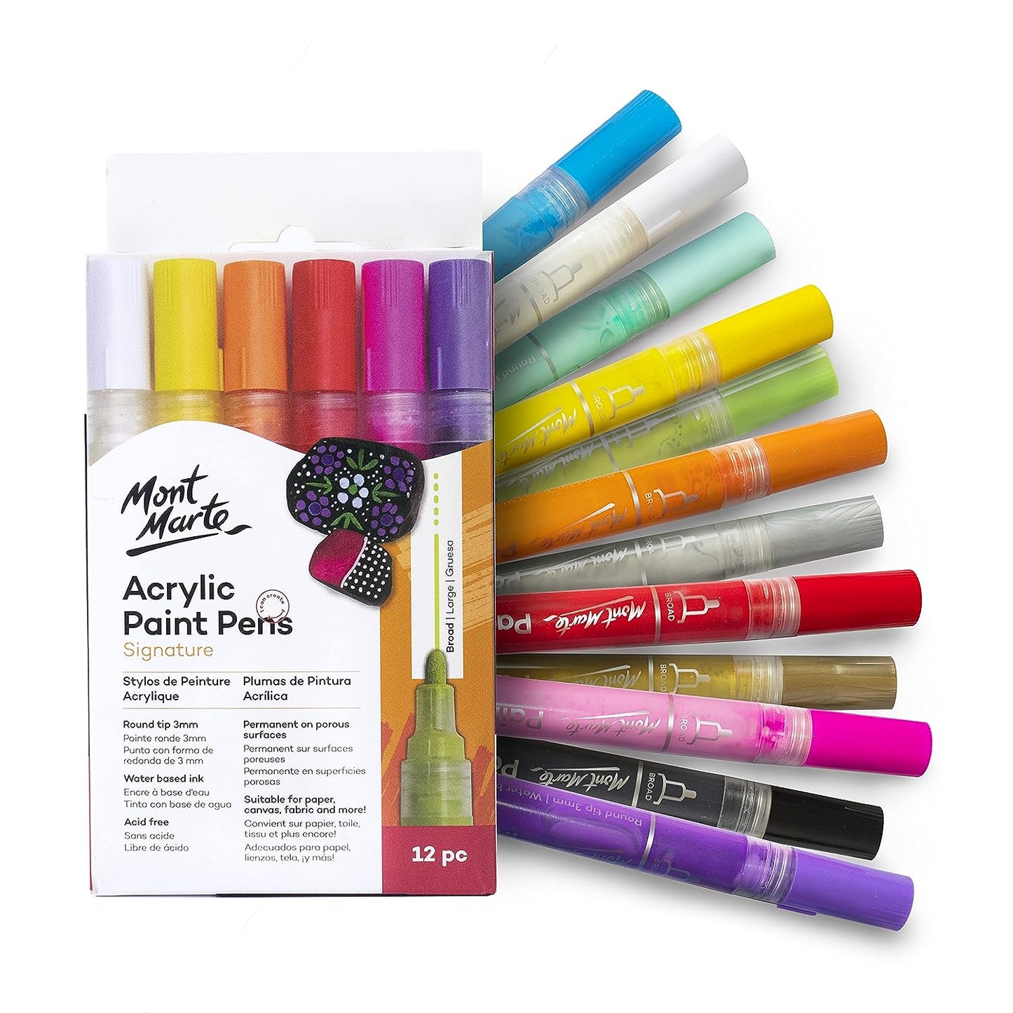 Mont Marte Acrylic Paint Pens Broad Tip