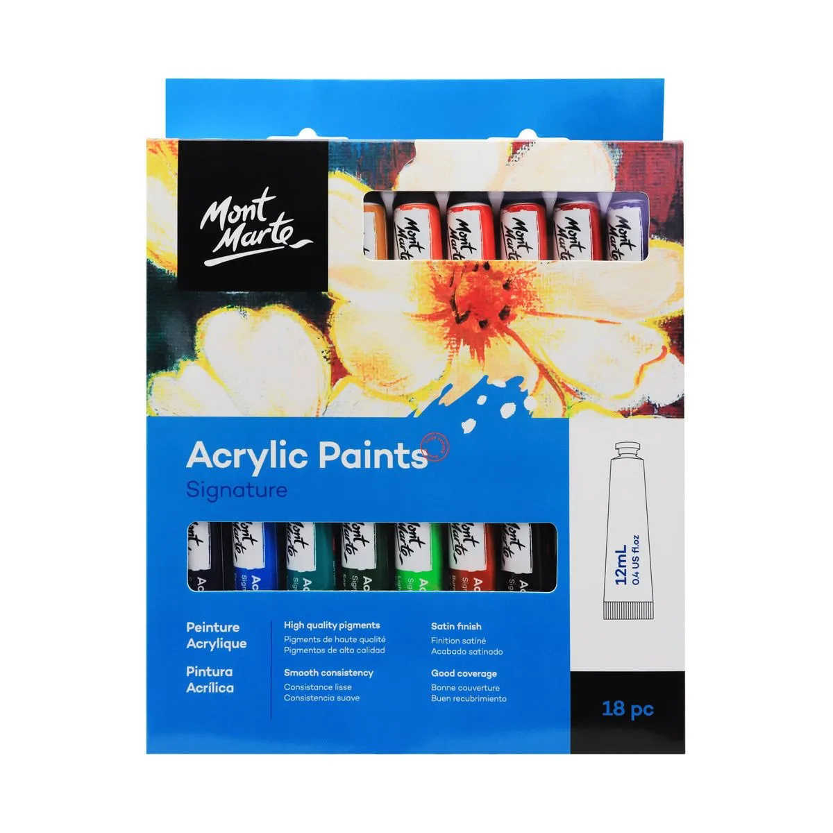 Mont Marte Acrylic Paints Signature Set of 18 12ml