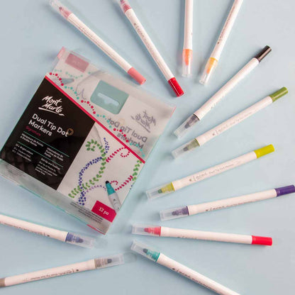 Mont Marte Dual Tip Dot Markers Signature Set of 12