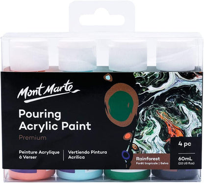 Mont Marte Pouring Acrylic Paint Set Premium 4pc x 60ml