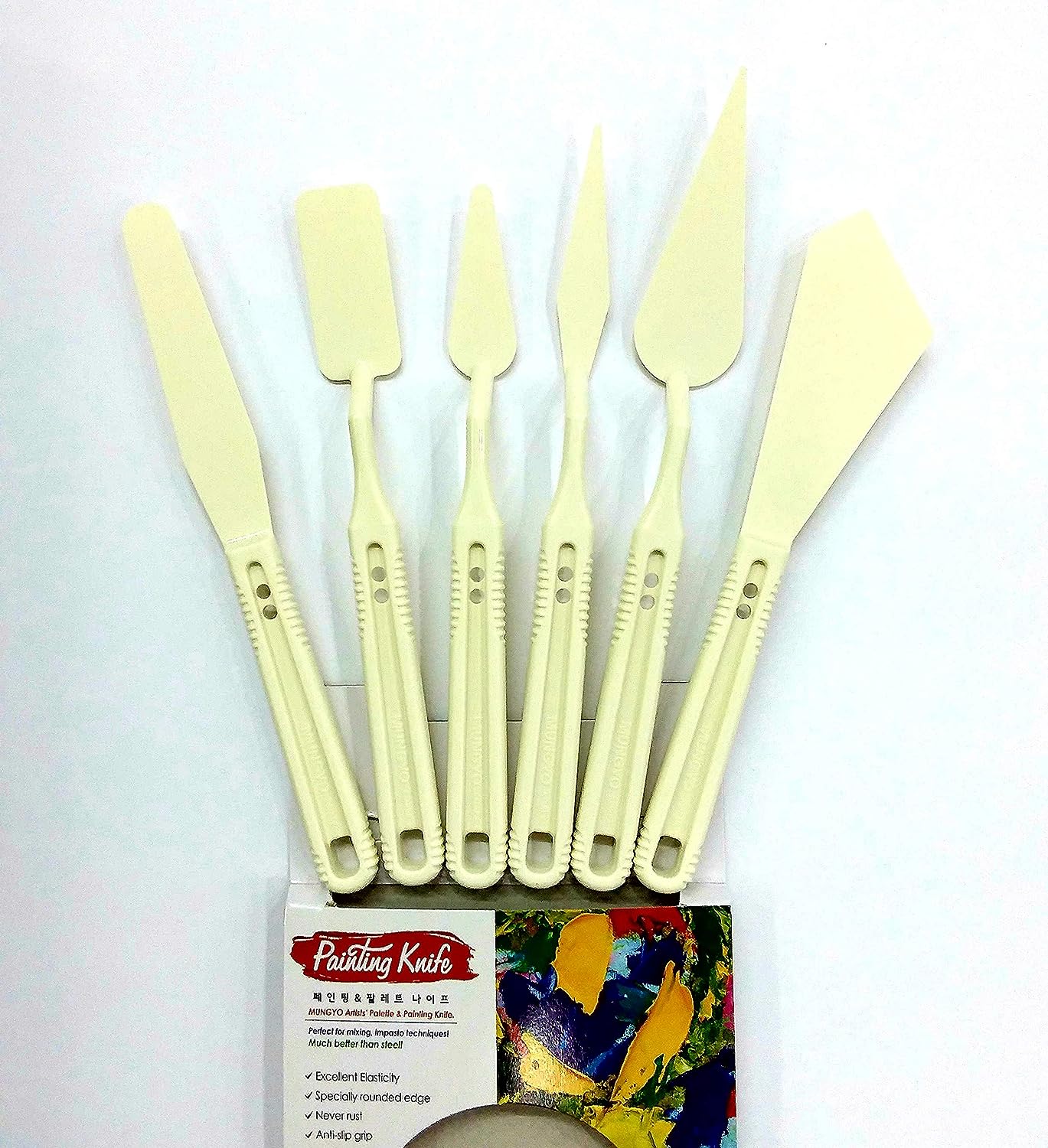 Mungyo Artists' Plastic Painting Knife Set of 6Pcs