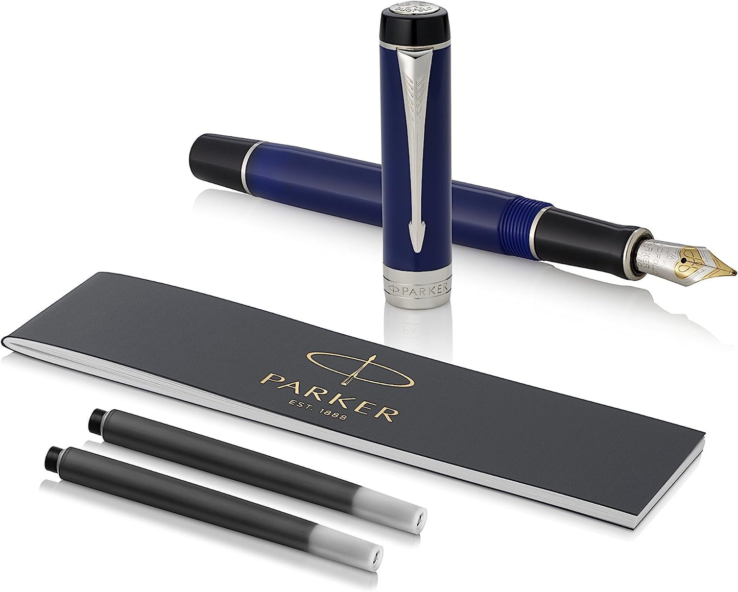 Parker Duofold Classic Blue & Black International Fountain Pen