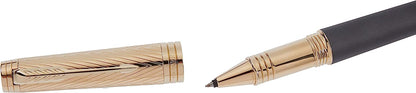 Parker Premier Custom Storm Grey Gold Trim Ballpoint Pen