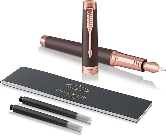 Parker Premier Soft Brown With Pink Gold Trim Fountain Pen