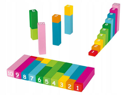 Playtive Wooden Set of Montessori Rainbow Calculation Box 101pcs