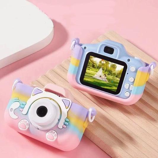 Rainbow Color Cartoon Kids Digital Instant Dual Camera