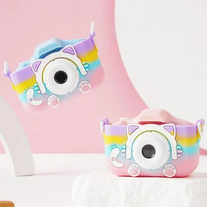 Rainbow Color Cartoon Kids Digital Instant Dual Camera