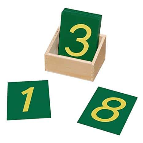 Wooden Montessori Sandpaper Numbers