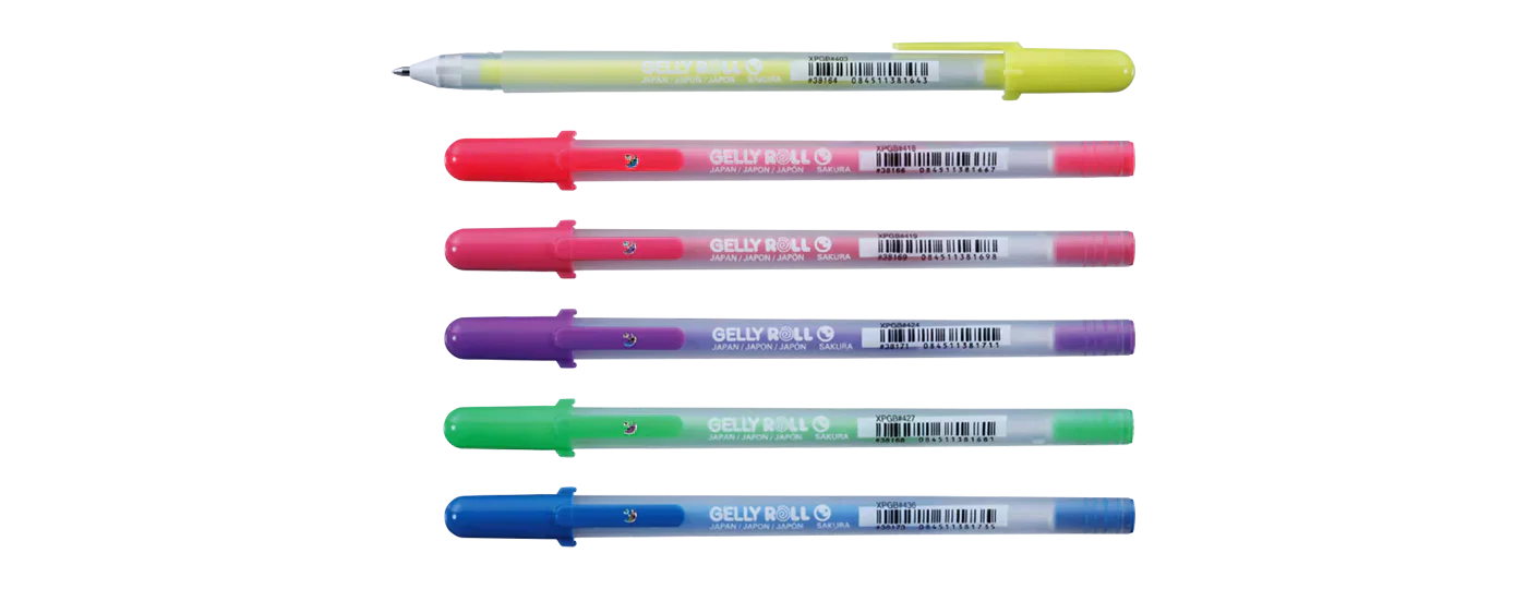 Sakura Moon Light & White Gel Pen Pack Of 12