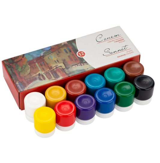 Sonnet Studio Gouache Colour Set Of 12x40ml