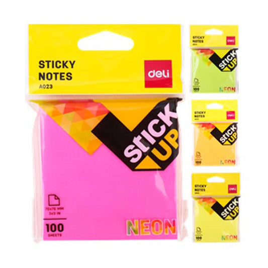 Deli Neon Sticky Note 76mm x 76mm A02302