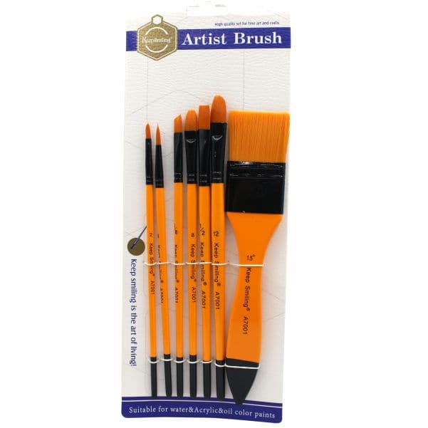 Keep Smiling Paint Brush Set of 7 pcs 