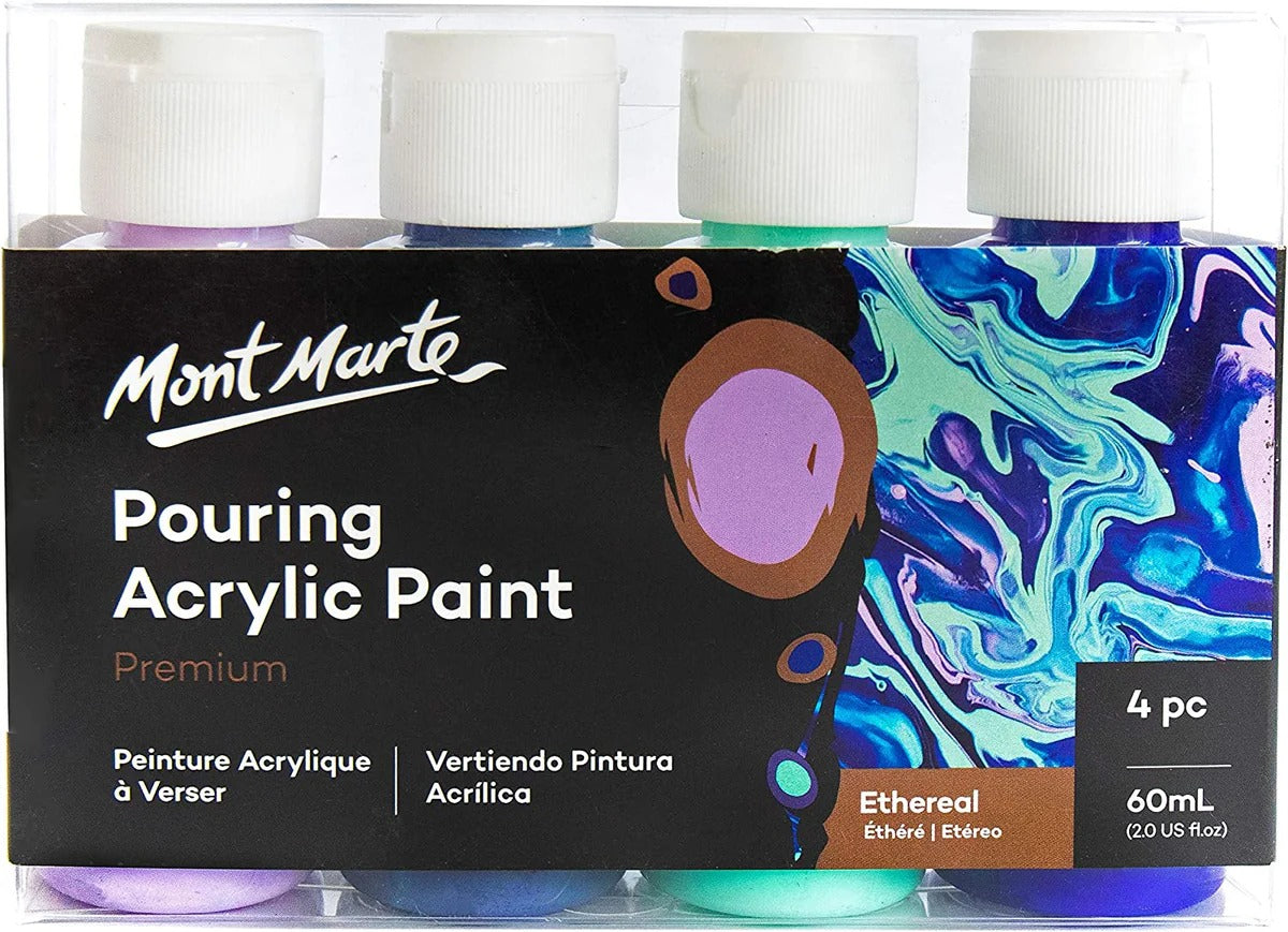 Mont Marte Pouring Acrylic Paint Set Premium 4pc x 60ml