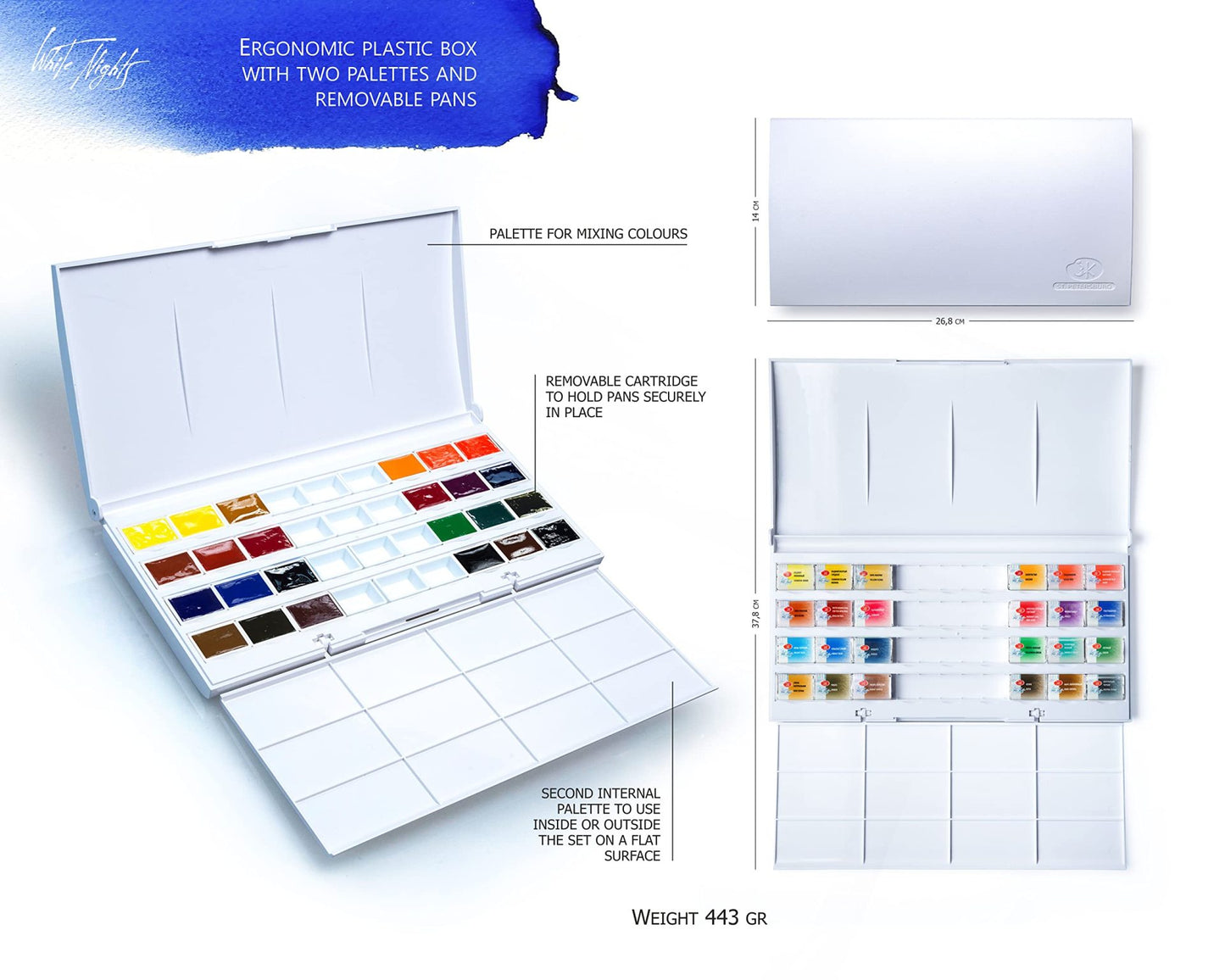 White Nights Artists Watercolors St Petersburgh Edition Set Of 24