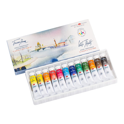 White Nights Watercolor Paints 10ml Set Of 12 Tubes