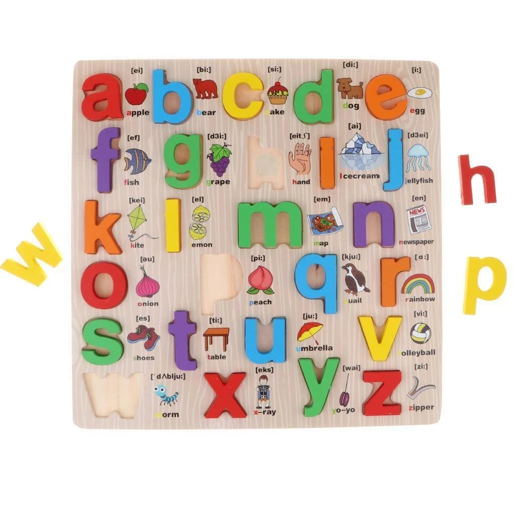 Wooden 3D abc Alphabet and Letters Puzzle Children Educational Toy