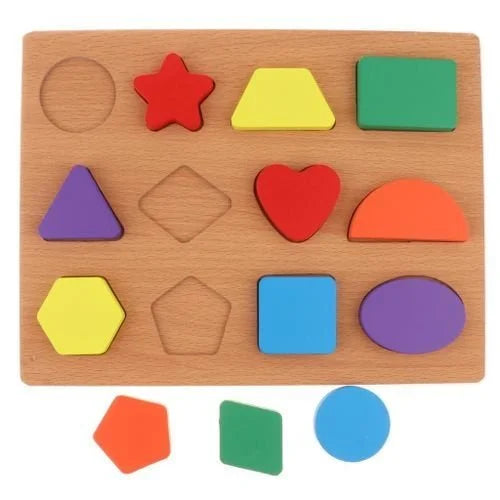 Wooden 3D Puzzle Geometric Shape Plate