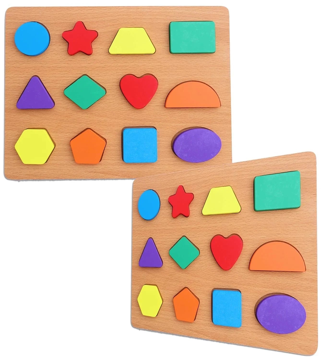 Wooden 3D Puzzle Geometric Shape Plate