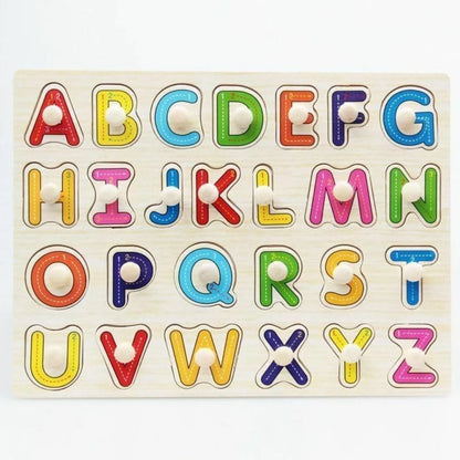 Wooden Alphabet ABC Puzzle Plate For Kids