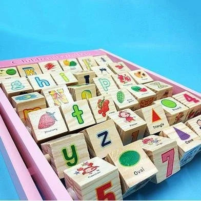 Wooden Children Learn Flap With White Board