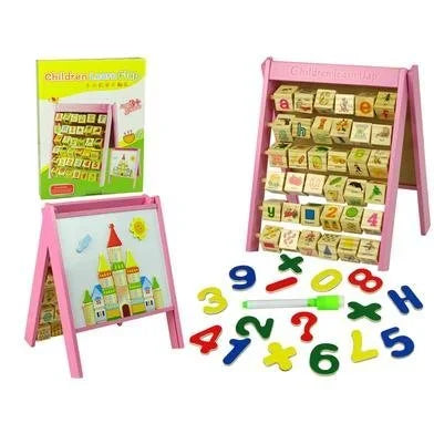 Wooden Children Learn Flap With White Board