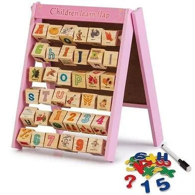 Wooden Children Learn Flap With White Board