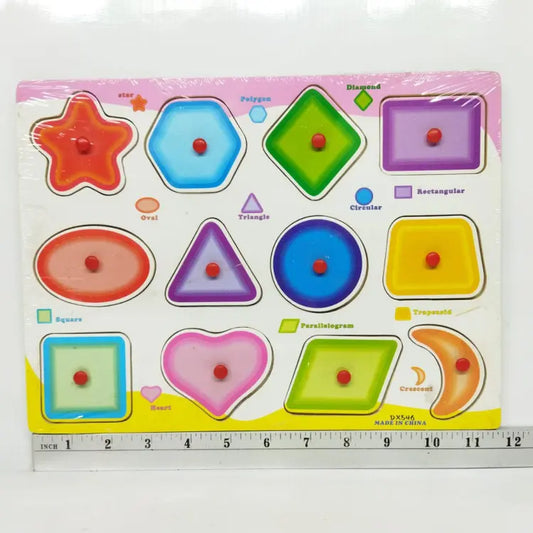 Wooden Colorful Shapes Jigsaw Puzzle Puzzle