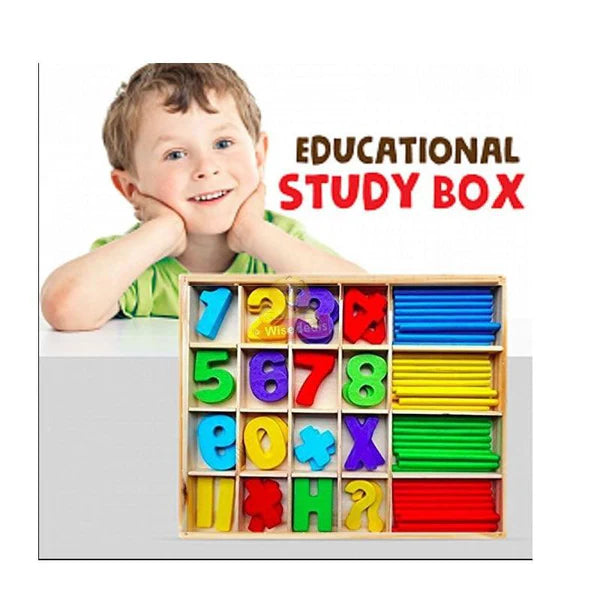 Wooden Computation Study Box for Basic Math Calculations for Children